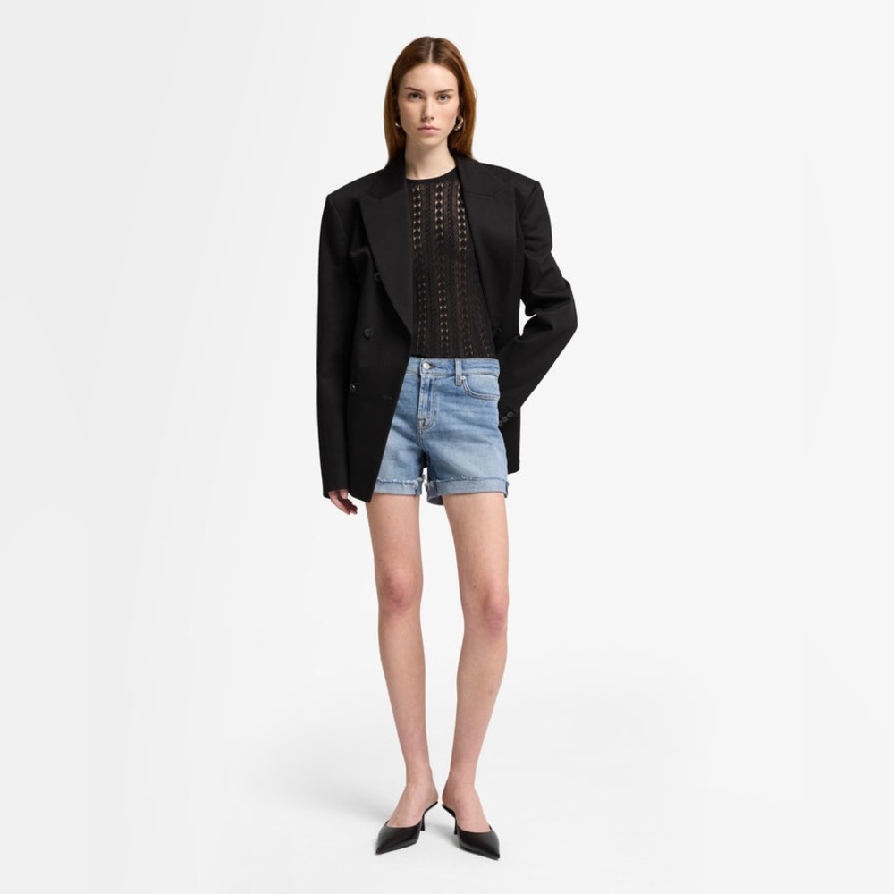 7 For All Mankind Mid Roll Shorts shore 27